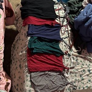 Time and Tru Women's Tank Tops - Black, Red, Blue, Green, Gray